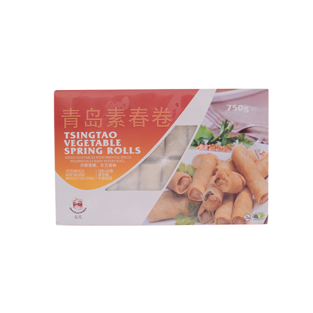 Dragon & Phoenix Tsingtao Vegetable Spring Rolls 750g (Frozen) - Longdan Online Supermarket