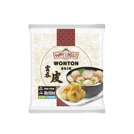 HAPPY BELLY Wonton Skin 90mm 300g (Case 30)