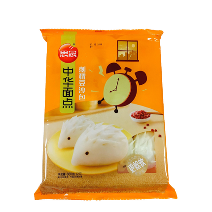 Synear Hedgehog (Red Bean) Bun 360g (Frozen) - Longdan Official Online Store