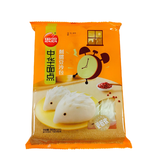 Synear Hedgehog (Red Bean) Bun 360g (Frozen) - Longdan Official Online Store