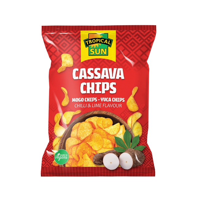 TROPICAL SUN Cassava Chips Chilli and Lime Flavour 80g - Longdan Official