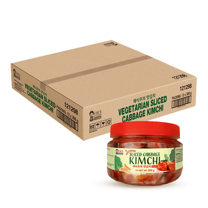 KIM'S KITCHEN PREMIUM Sliced Cabbage Kimchi (Fish Free) 300g (Case 12)