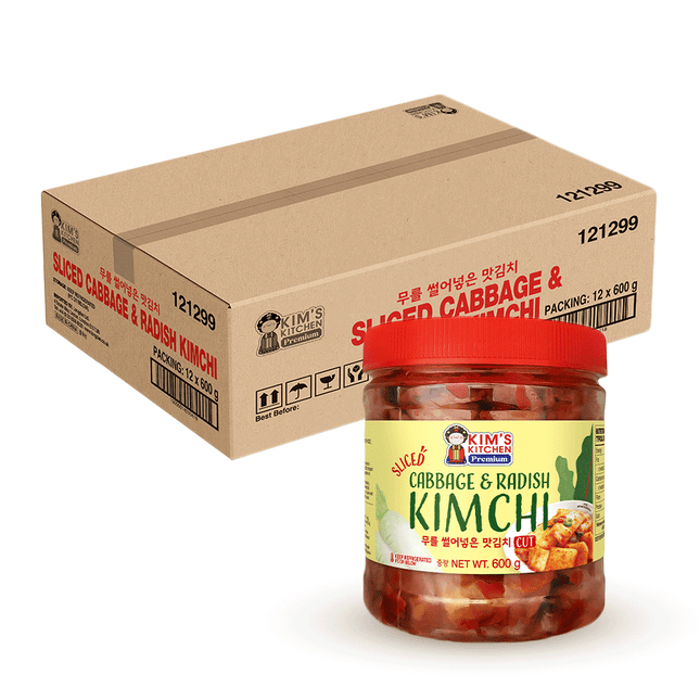 KIM'S KITCHEN PREMIUM Cabbage & Radish Kimchi 600g (Case 12)