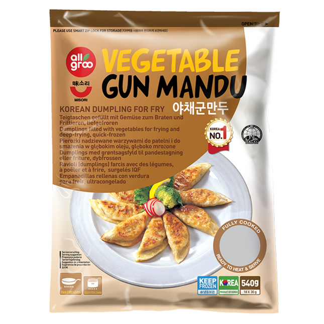 Allgroo Vegetable Gun Mandu (Fried Dumpling) 540g - Longdan Online Supermarket