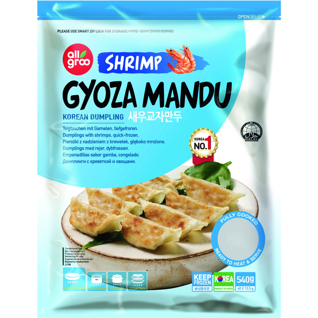 Allgroo Shrimp Gyoza Mandu 540G (Frozen) - Longdan Online Supermarket