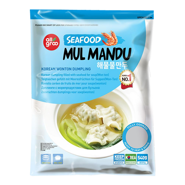 Seafood Wonton for Soup (Mul Mandu) 540g (Frozen) - Longdan Online Supermarket