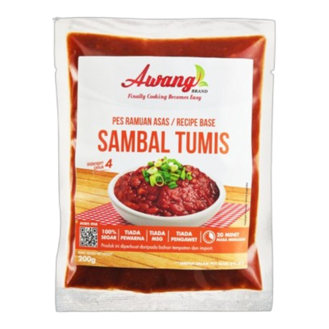 AWANG BRAND STIR FRY SAMBAL BASE PASTE 200g (Case 24)