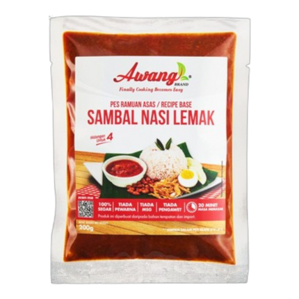 AWANG BRAND COCONUT RICE SAMBAL BASE PASTE 200g (Case 24)