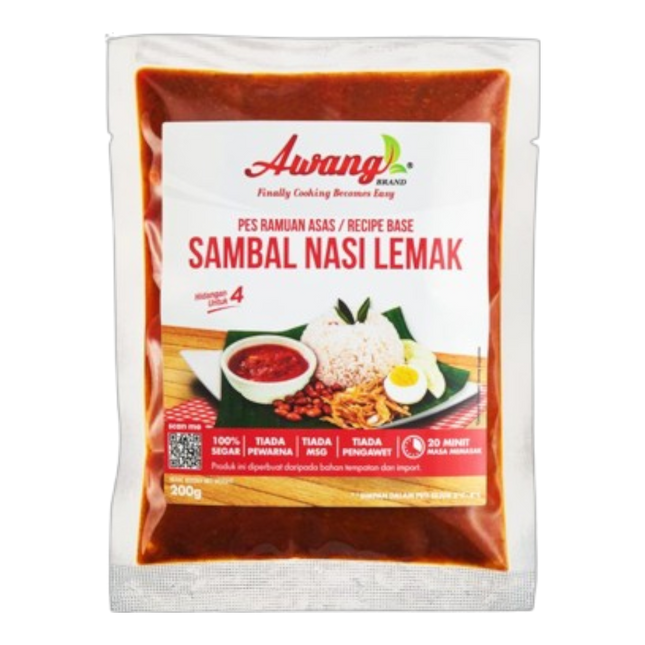 AWANG BRAND COCONUT RICE SAMBAL BASE PASTE 200g (Case 24)