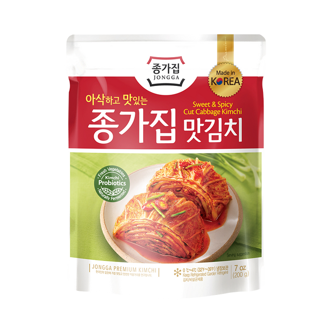 DS JONGGA Mat Sliced Cabbage Kimchi (Pouch) 200g (Case 20)