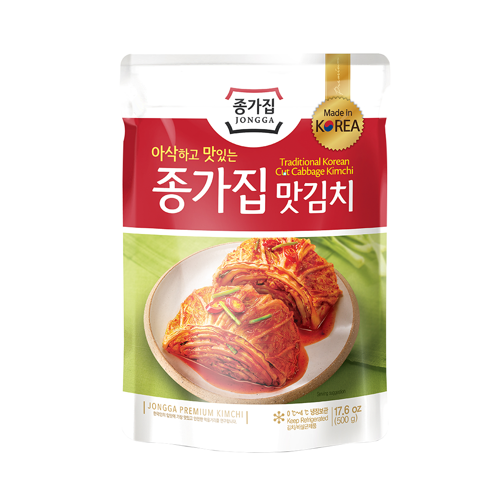 DS JONGGA Mat Sliced Cabbage Kimchi (Pouch) 500g (Case 10)