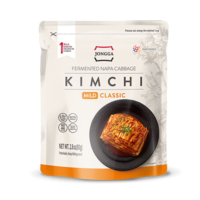 DS JONGGA Napa Cabbage Kimchi Mild Classic 80g (Case 32)