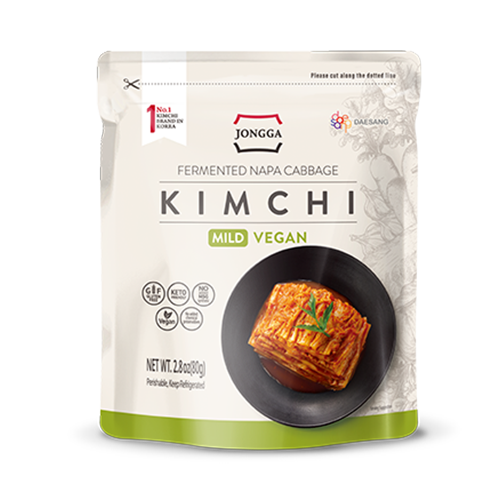 DS JONGGA Napa Cabbage Kimchi Mild Vegan 80g (Case 32)