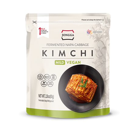 DS JONGGA Napa Cabbage Kimchi Mild Vegan 80g (Case 32)