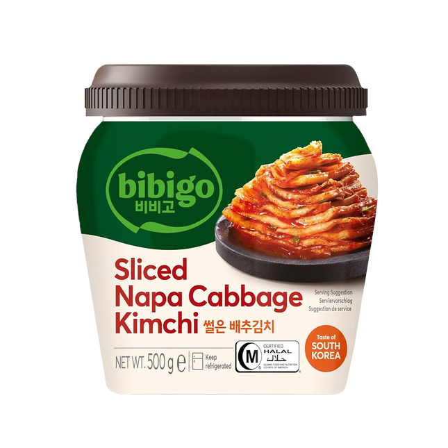 CJ BIBIGO Sliced Cabbage Kimchi (Jar) 500g (Case 6)