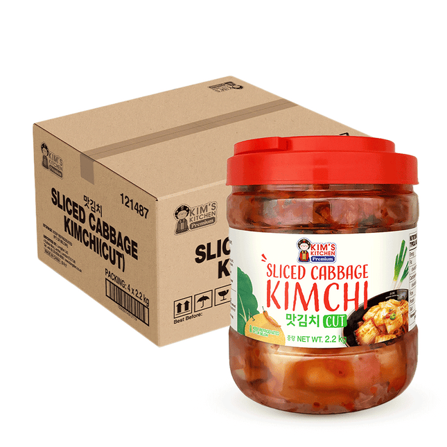 KIM'S KITCHEN PREMIUM Sliced Cabbage Kimchi 2.2 Kg (Case 4)