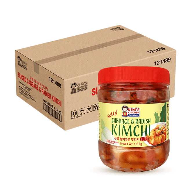 KIM'S KITCHEN PREMIUM Sliced Cabbage & Radish Kimchi 1.2kg (Case 6)