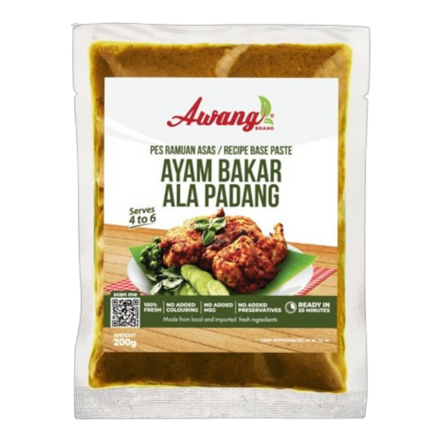 Awang Brand Padang Indo Grilled Spicy Chicken Base Paste 200g (Case 24)