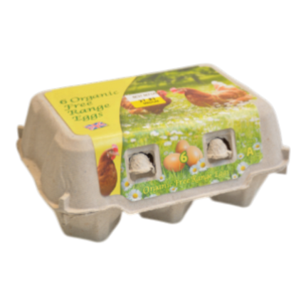 Organic Free Range Eggs (6 medium eggs) (Case 30)