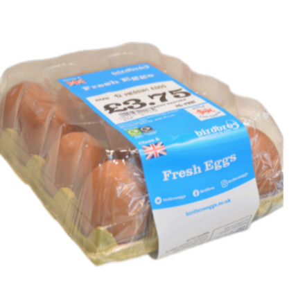 BIRDBROS Fresh Eggs Size 12 Medium Eggs (Case 16)