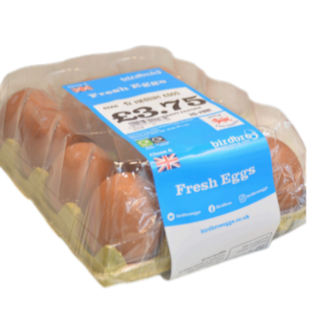 BIRDBROS Fresh Eggs Size 12 Medium Eggs (Case 16)