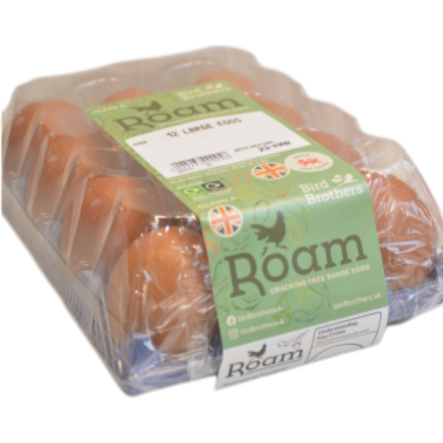 ROAM Cracking Free Range Eggs Size 12 Large Eggs (Case 8)