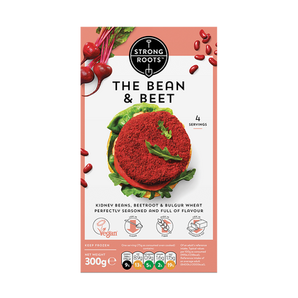 STRONG ROOTS Beetroot & Bean Burger 300g (Frozen) - Longdan Official Online Store