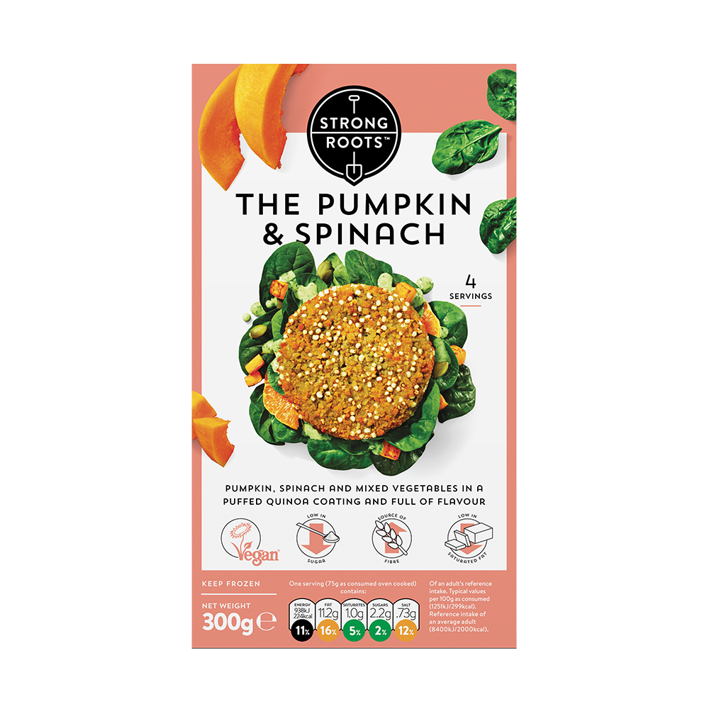 Strong Roots Frozen STRONG ROOTS Pumpkin & Spinach Burger 300g (Frozen) (Case 12) – Longdan ...