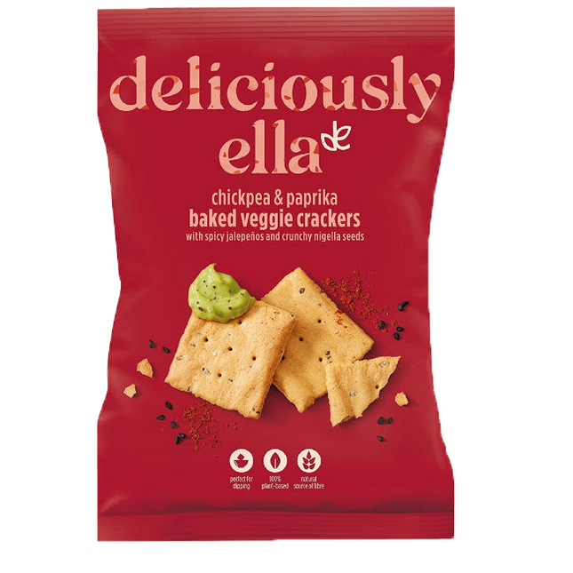 DELICIOUSLY ELLA Chickpea & Paprika Veggie Crackers 100g - Longdan Official