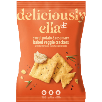 DELICIOUSLY ELLA Sweet Potato & Rosemary Baked Veggie Crackers 100g - Longdan Official