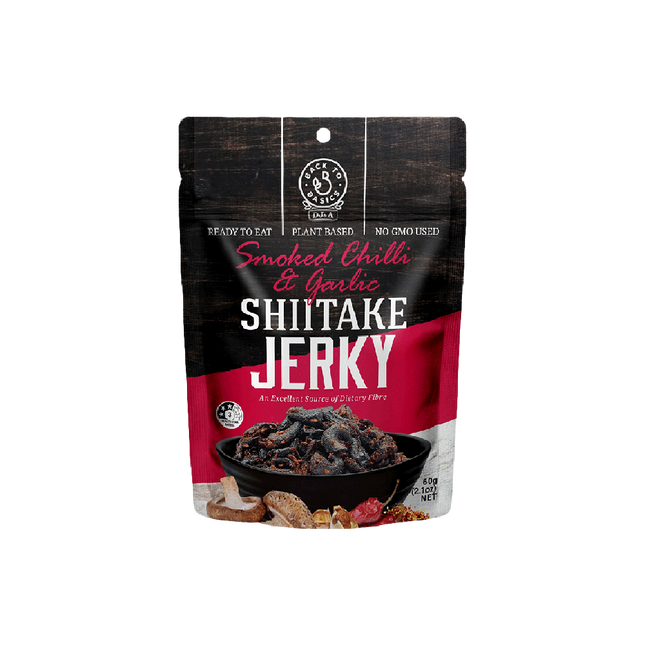 BACK TO BASICS Shiitake Jerky - Smoked Chilli and Garlic 60g - Longdan Official
