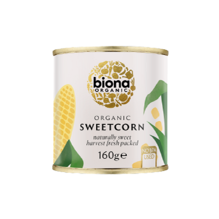 BIONA Sweetcorn Organic - No Sugar 160g (Case 12)