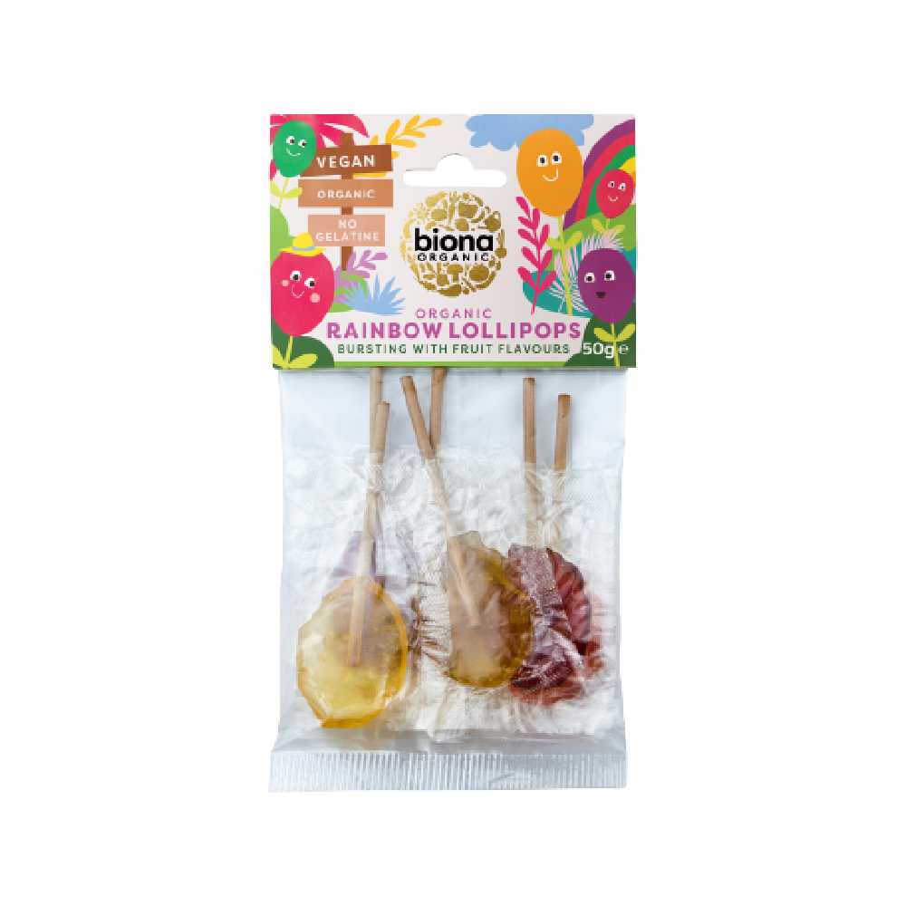 BIONA Rainbow Lollies - No Sugar 50g - Longdan Official