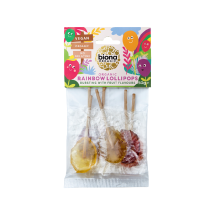 BIONA Rainbow Lollies - No Sugar 50g - Longdan Official