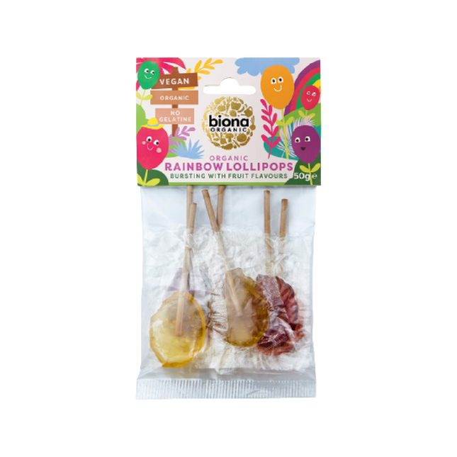 BIONA Rainbow Lollies - No Sugar 50g - Longdan Official
