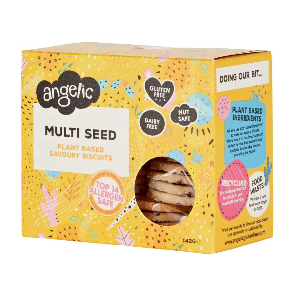 ANGELIC GLUTEN FREE Gluten Free Multi Seed Savoury Biscuits 142g - Longdan Official