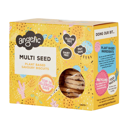 ANGELIC GLUTEN FREE Gluten Free Multi Seed Savoury Biscuits 142g - Longdan Official