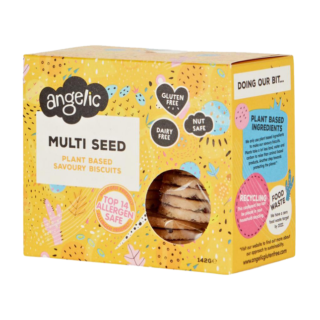ANGELIC GLUTEN FREE Gluten Free Multi Seed Savoury Biscuits 142g - Longdan Official
