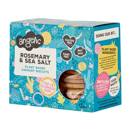 ANGELIC GLUTEN FREE Gluten Free Rosemary & Sea Salt Savoury Biscuits 142g - Longdan Official