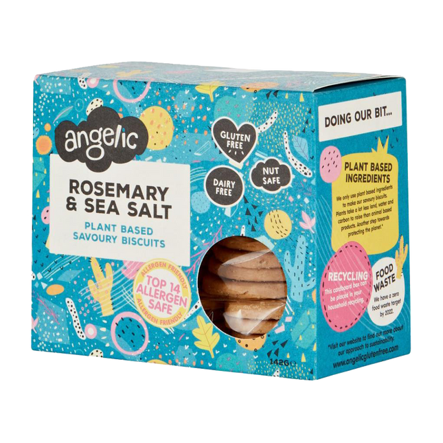 ANGELIC GLUTEN FREE Gluten Free Rosemary & Sea Salt Savoury Biscuits 142g - Longdan Official