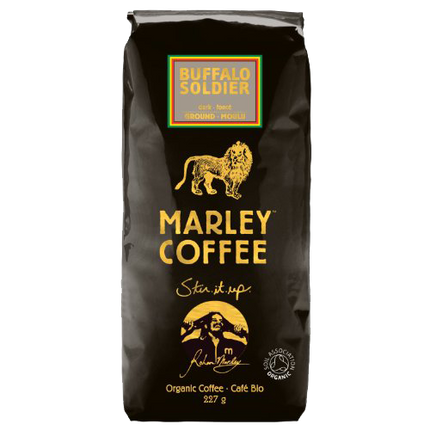 MARLEY COFFEE Buffalo Soldier Dark Roast Ground Coffee for All Coffee Make 227g - Longdan Official