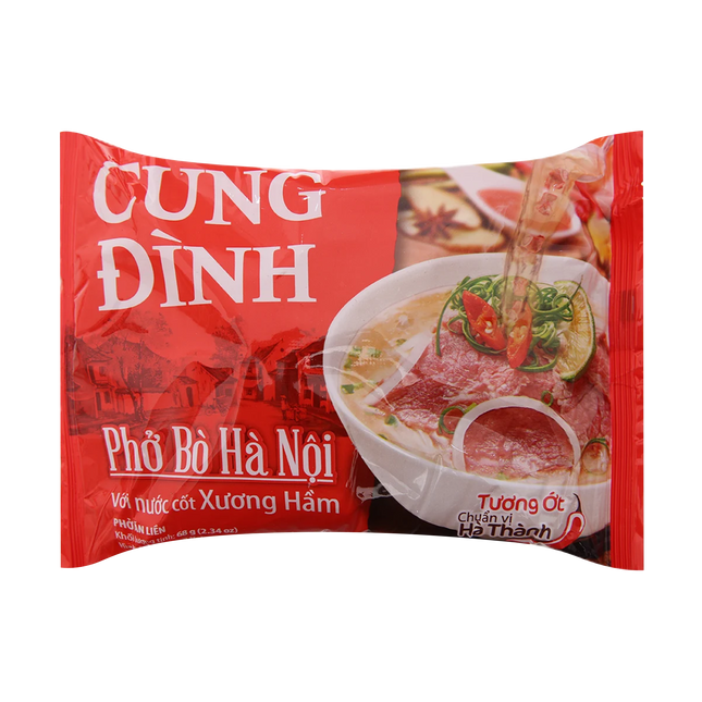Cung Dinh Rice Noodle Beef Flavour Bag 68g - Pho Bo - Longdan Online Supermarket
