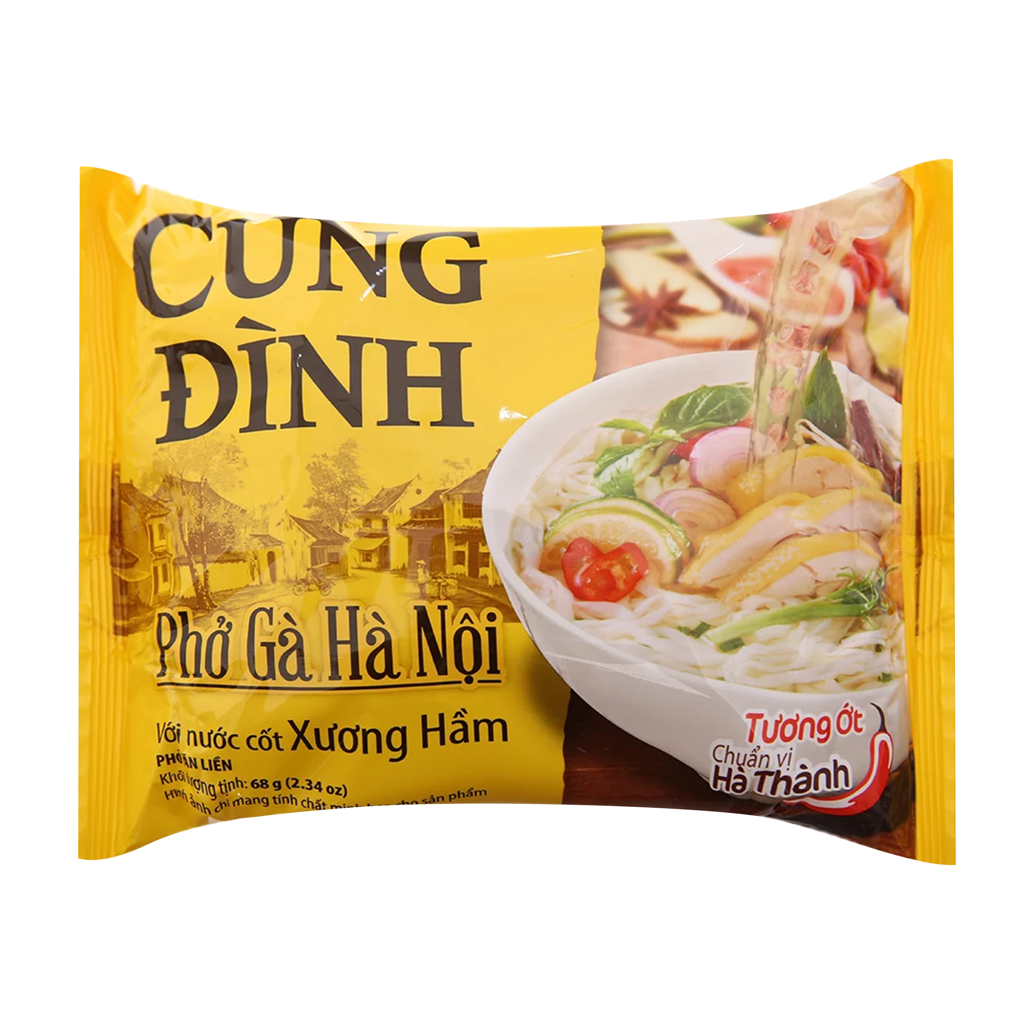 Cung Dinh Rice Noodle Chicken Flavour Bag 68g - Pho Ga - Longdan Online Supermarket