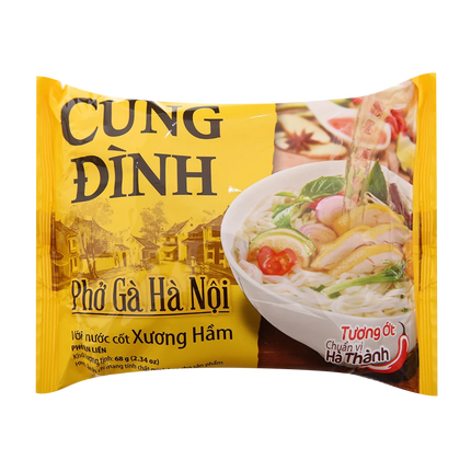 Cung Dinh Rice Noodle Chicken Flavour Bag 68g - Pho Ga - Longdan Online Supermarket
