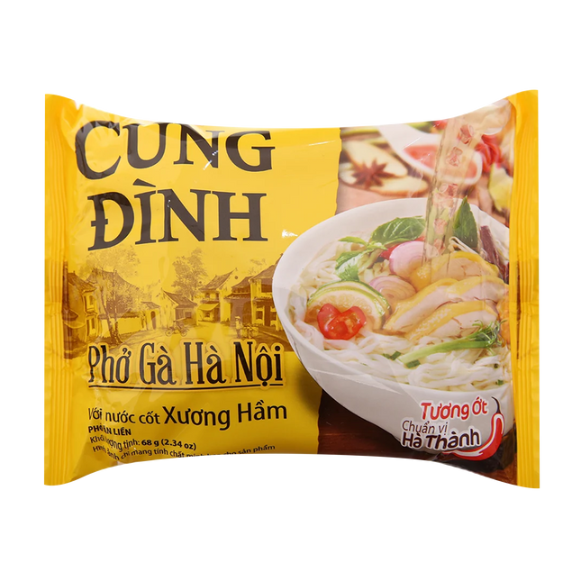 Cung Dinh Rice Noodle Chicken Flavour Bag 68g - Pho Ga - Longdan Online Supermarket