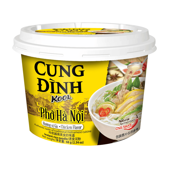 Cung Dinh Rice Noodle Chicken Flavour Bowl 68g - Pho Ga - Longdan Online Supermarket