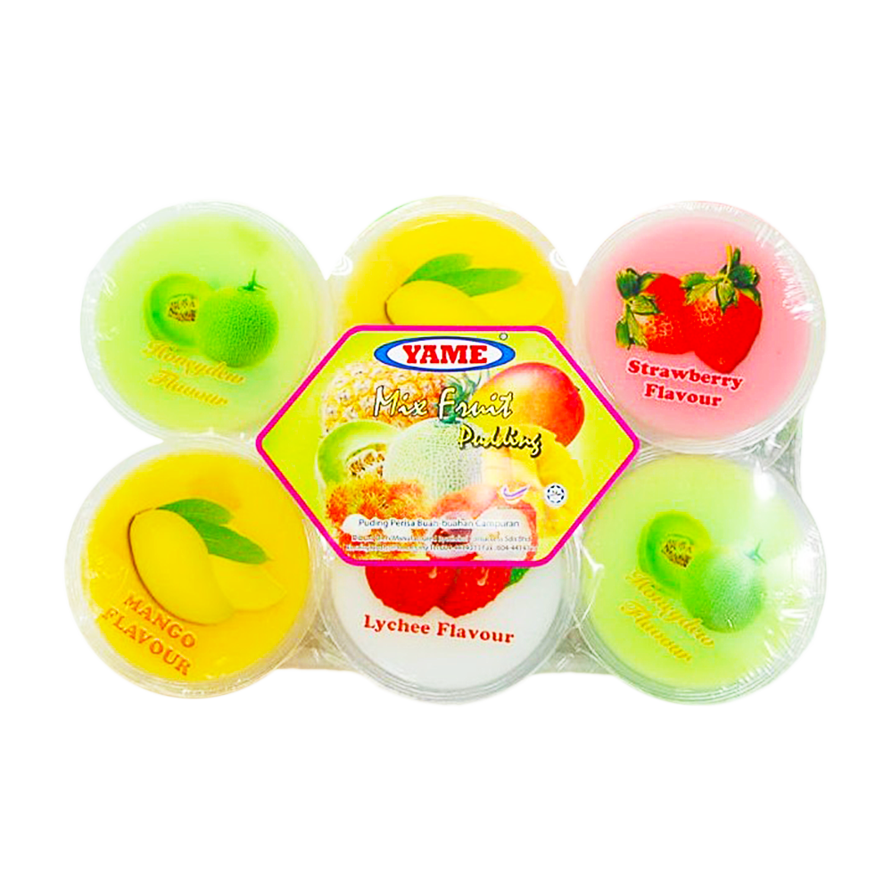 YAME Pudding Nata De Coco Mixed Fruit Flavour (6pcs) 480g - Longdan Official