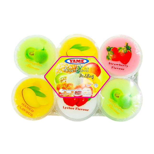 YAME Pudding Nata De Coco Mixed Fruit Flavour (6pcs) 480g - Longdan Official