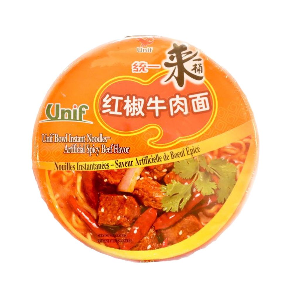 UNIF Noodles (Bowl) - Spicy Beef 110g - Longdan Official