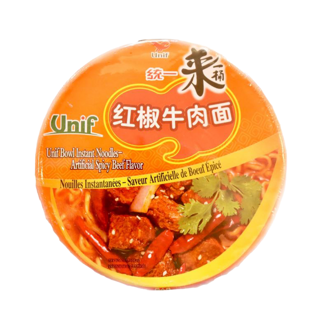 UNIF Noodles (Bowl) - Spicy Beef 110g - Longdan Official